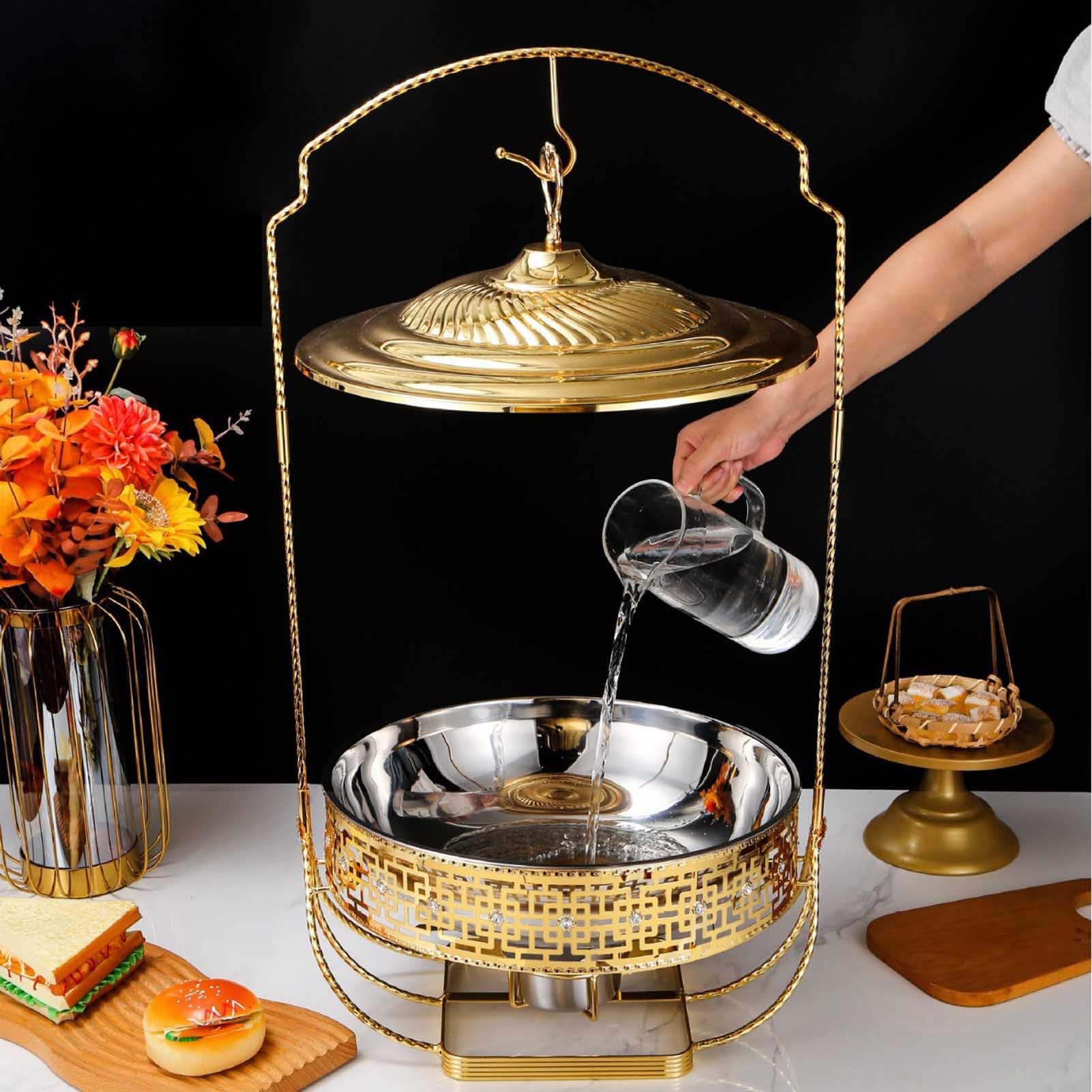Réchauffeur de nourriture for buffet en acier inoxydable