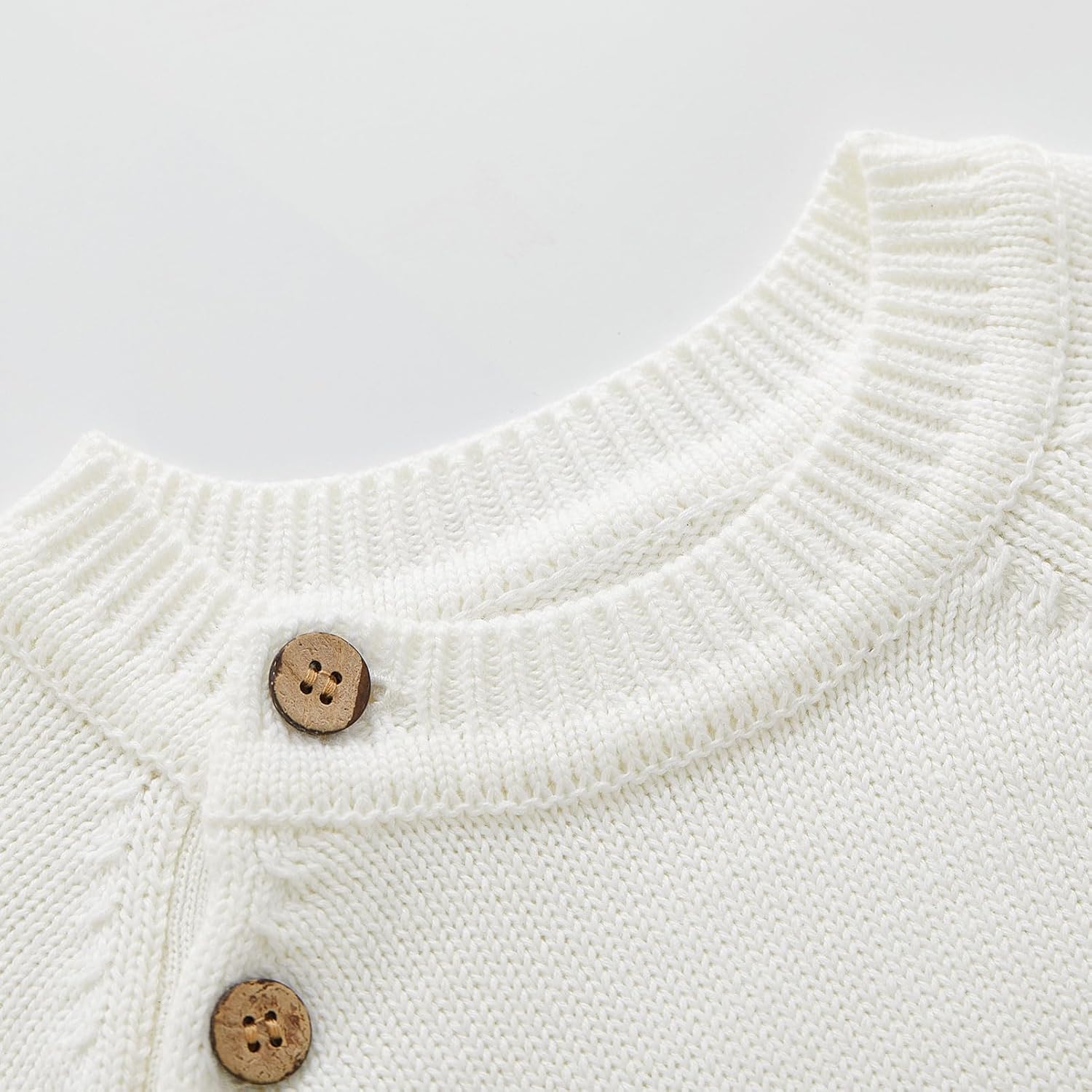 pureborn Baby Toddler Boys Girls Pullover Sweater Cotton Knit Button Closure Sweaters - Image 3