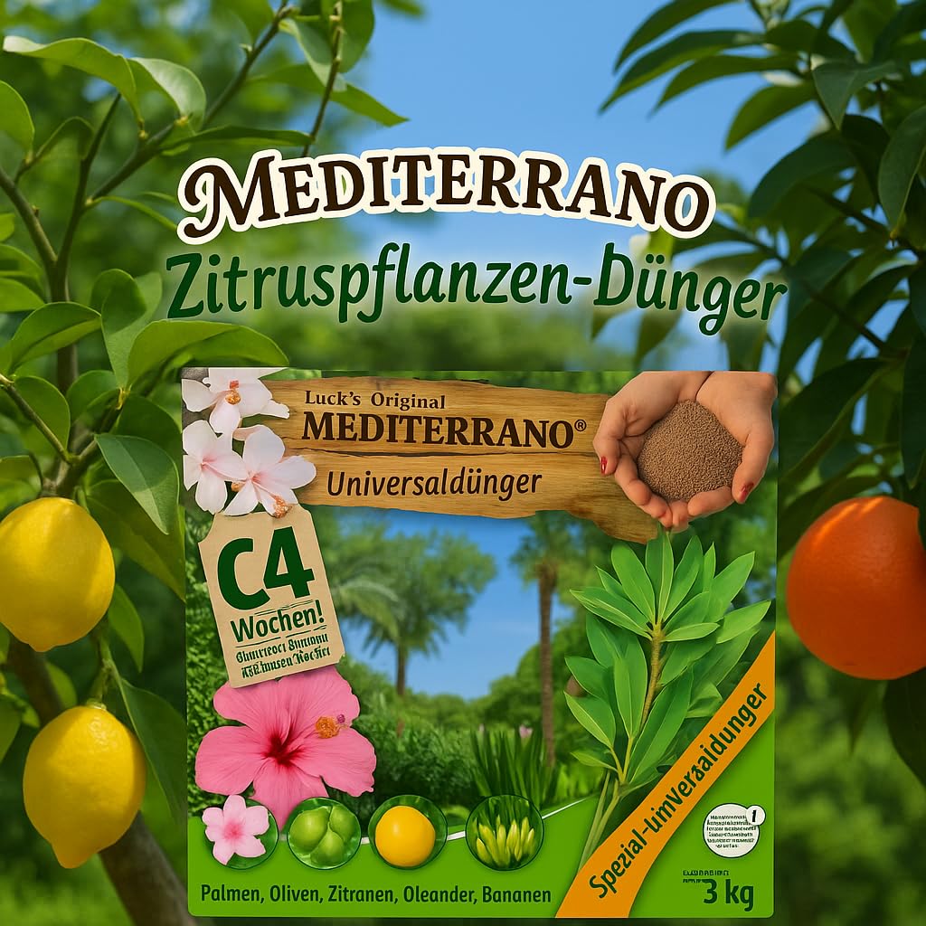 Mediterrano - Fertilizzante per agrumi, fertilizzante per limoni, 3 kg