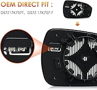 Vista 3 de Espejo lateral izquierdo del conductor de repuesto para Ford Fusion 2013, 2014, 2015, 2016, 2017, 2018, 2019, 2020, repuesto DS7Z17K707F