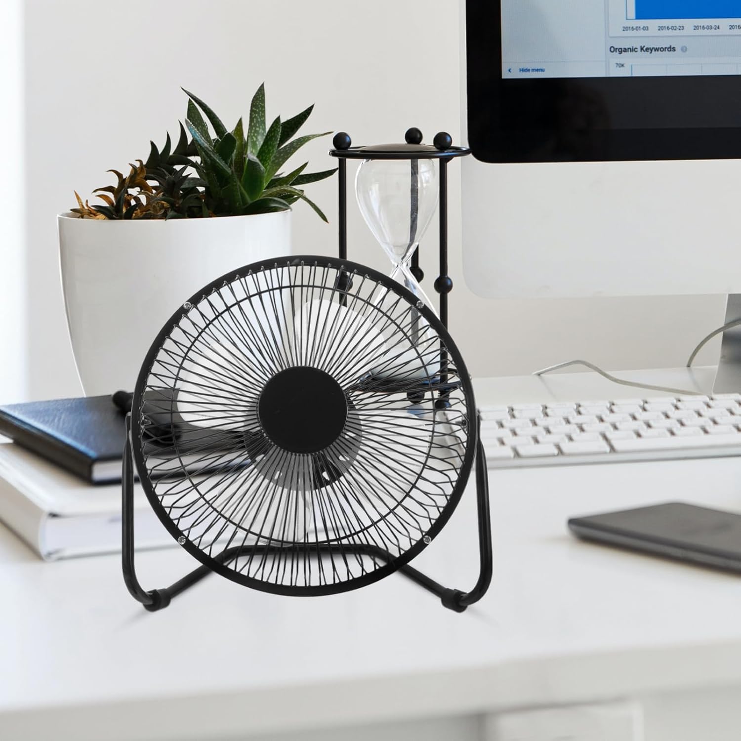 8 Inch Retro Fan Mini Desk Cool Fan for Laptop Pc Desktop Home Office Ultra- Design