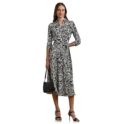 Lauren Ralph Lauren Floral Crepe Midi Dress Women