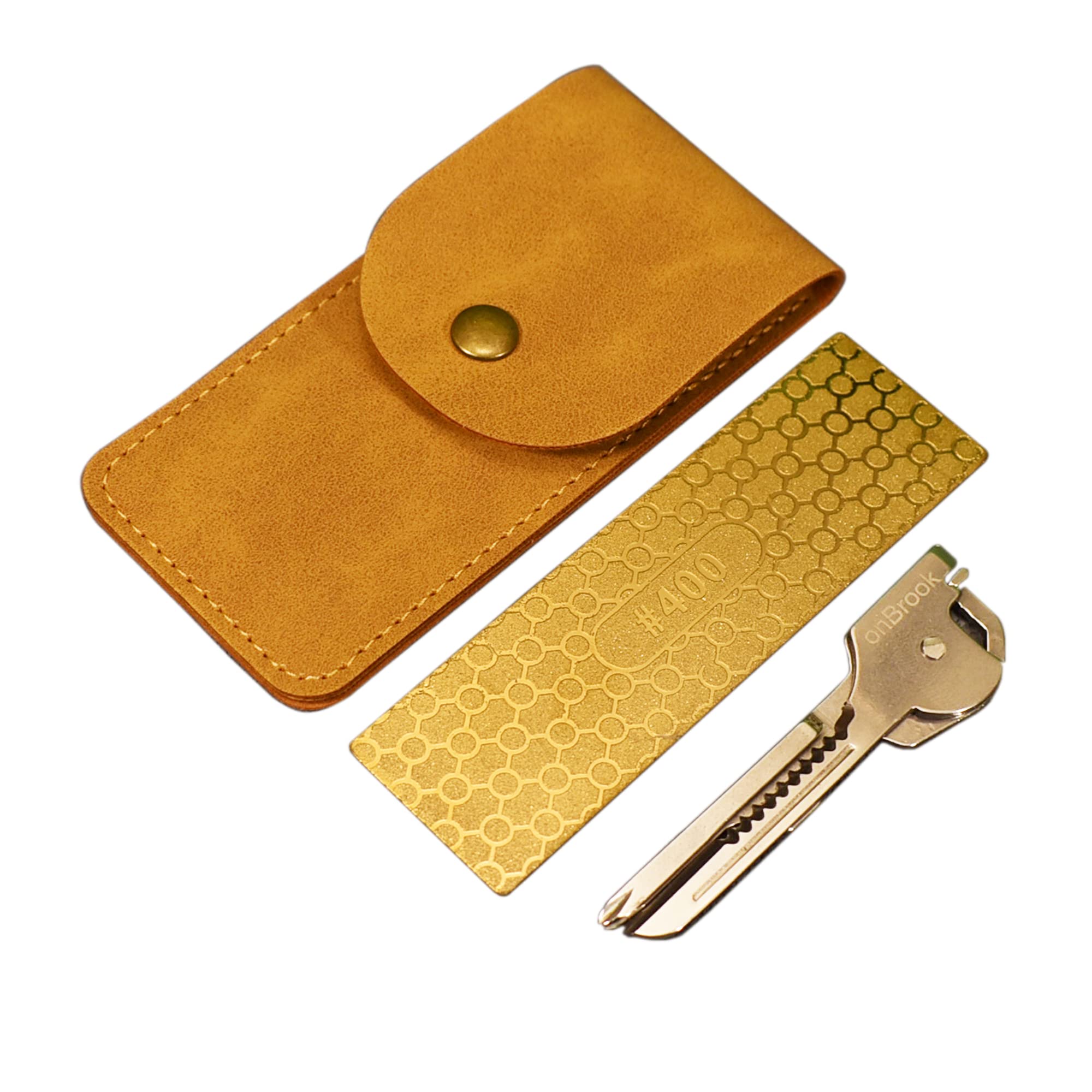 Double Sided Diamond Sharpener Stone 100 x 50mm, Diamond Whetstone with 6 in 1 keychain tools for Camping, Hunting Knives,Restores,Outdoor