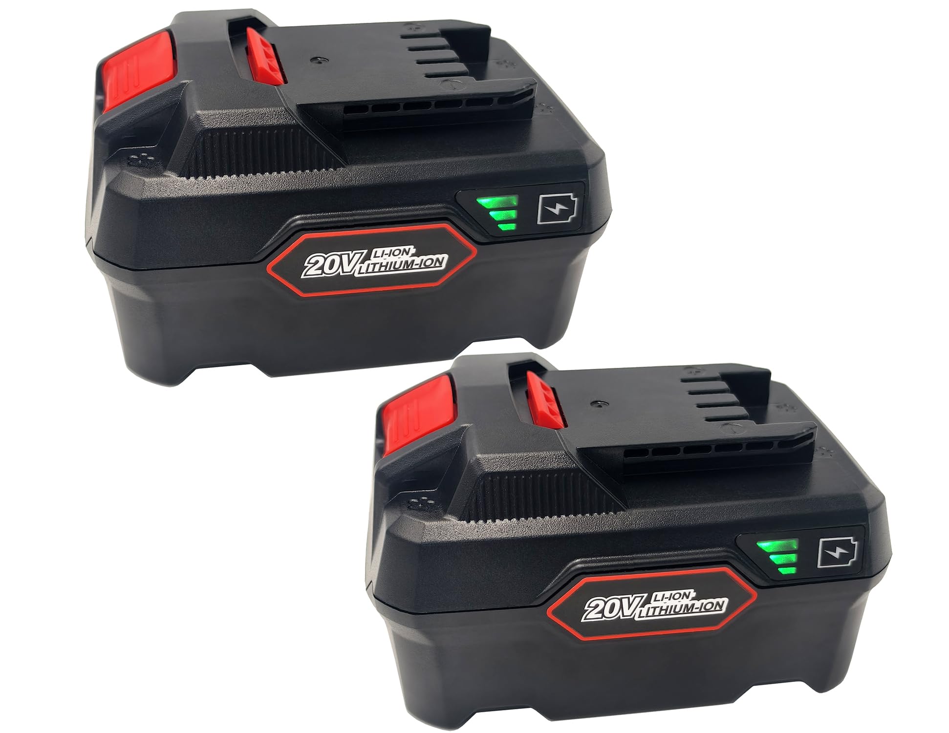 Lot de 2 batteries de rechange 20 V 5 Ah pour Parkside Pap 20 B1 B3 A1 A2 A3, compatible avec Parkside X 20 V et chargeurs PLG 20 A1/C1/C3/A3