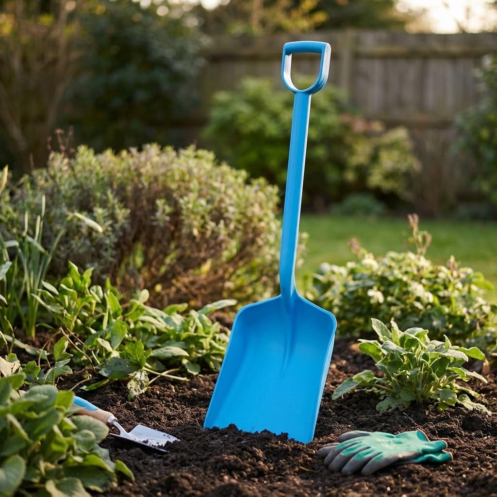 Suinga Pala de Jardin con Mango de Plastico Ergonomico, 93x24 cm - Pala para Jardin – Herramienta para Jardineria