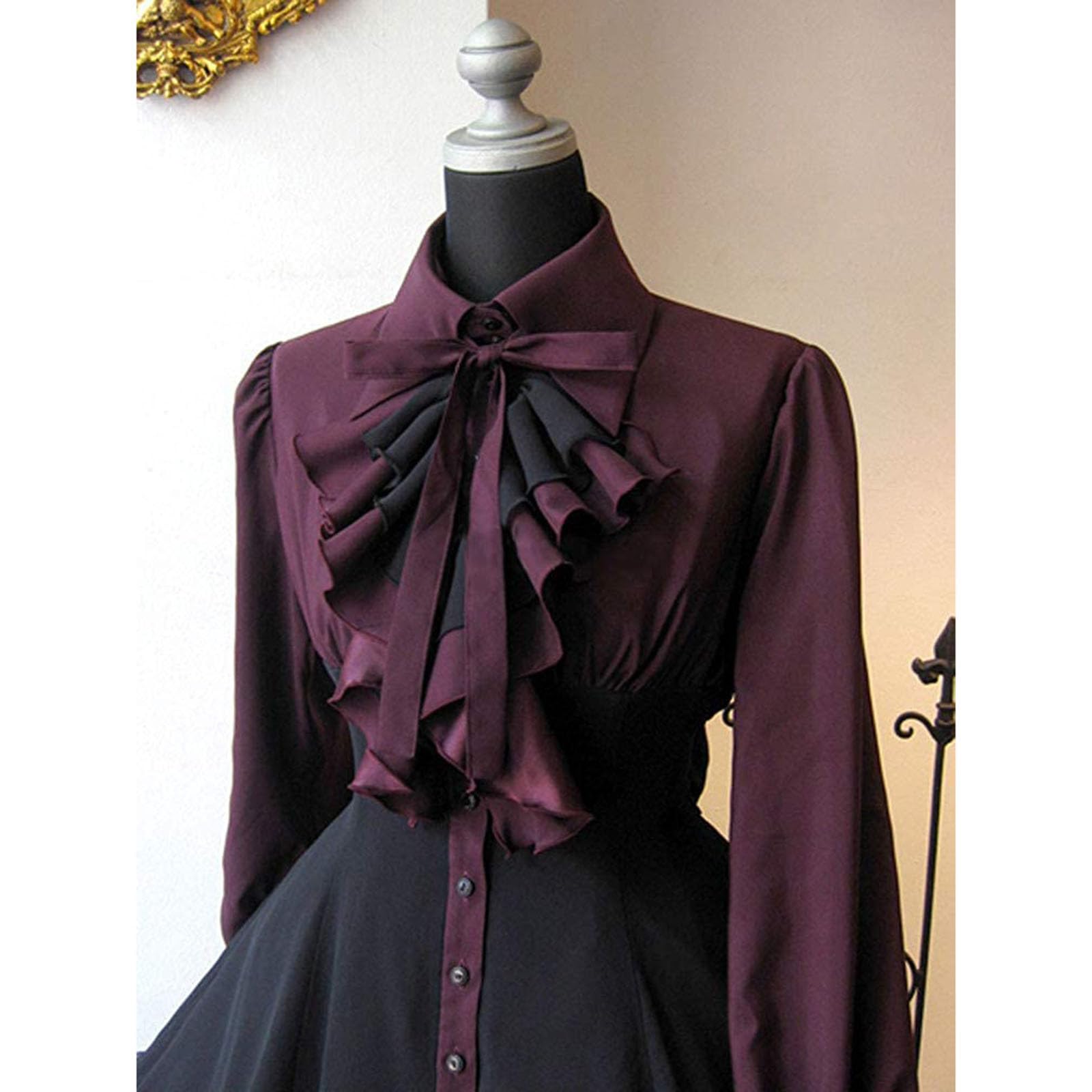 Damen Kleider Punk Lolita Steampunk Gothic Kostüm Kleider Schleifenkleid Renaissance Einschulungskleid Cosplay Party Dress Lolita Kleid Rock Sommerkleider Lolita Süßes Kleid