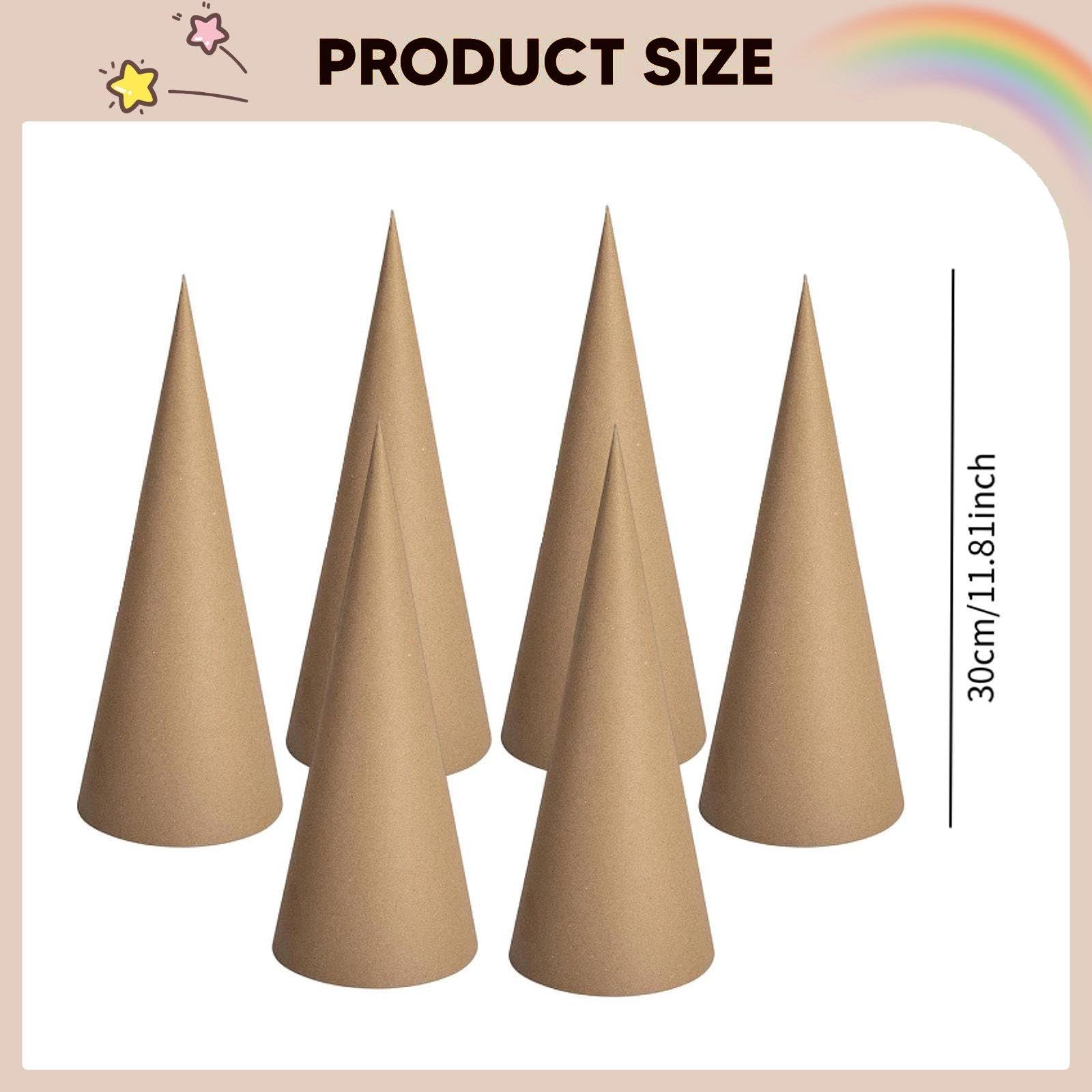 F Fityle 6 carta con base aperta per lavori creativi fai da te, decorazioni per albero di Natale, scrapbooking, cappelli per feste di, 30 Cm