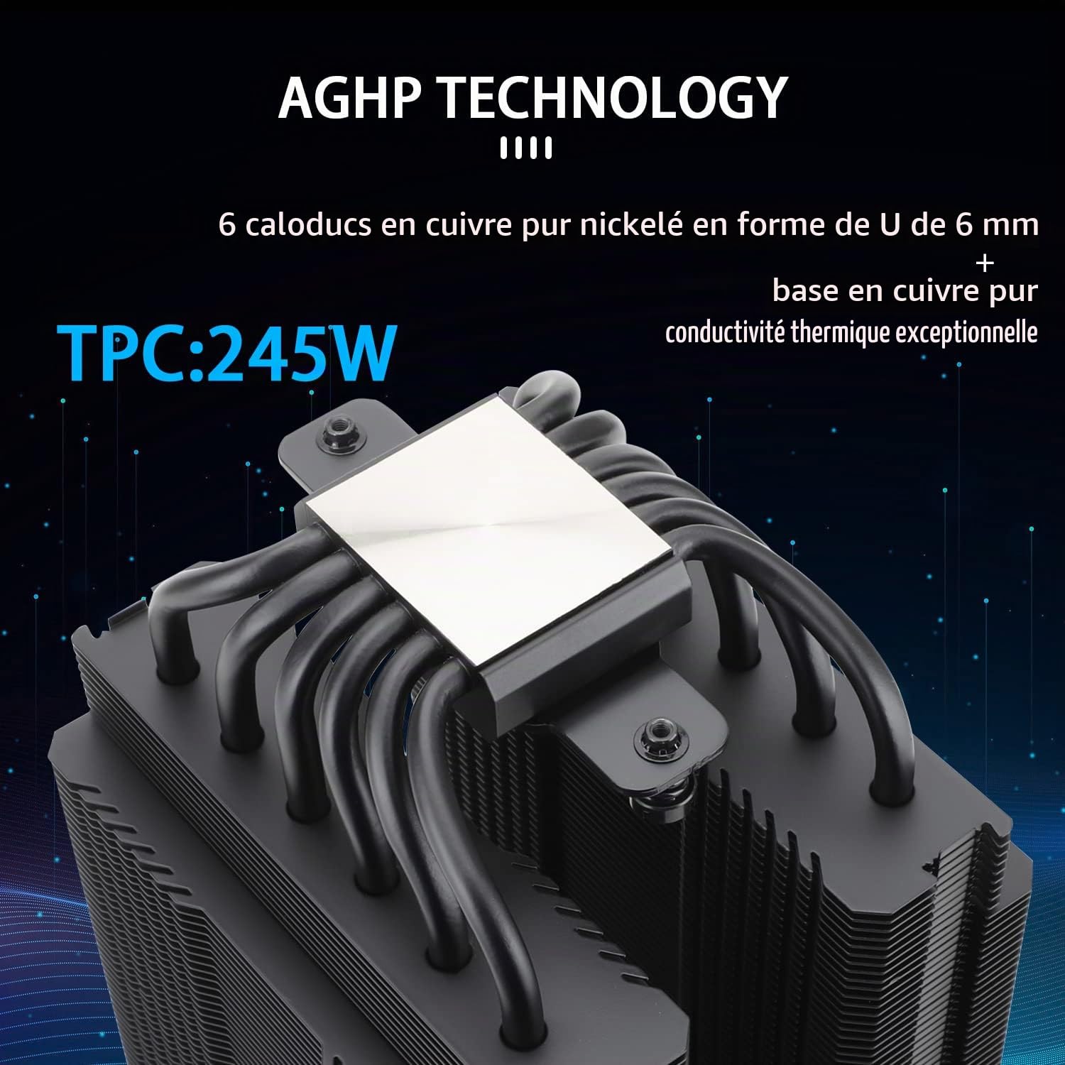 Thermalright Peerless Assassin 120 Refroidisseur d'air pour processeur Noir, 6 caloducs, double ventilateur 120 mm TL-C12B PWM, technologie AGHP, pour AMD AM4/AM5 Intel LGA 1700/1151/1200/2066/2011