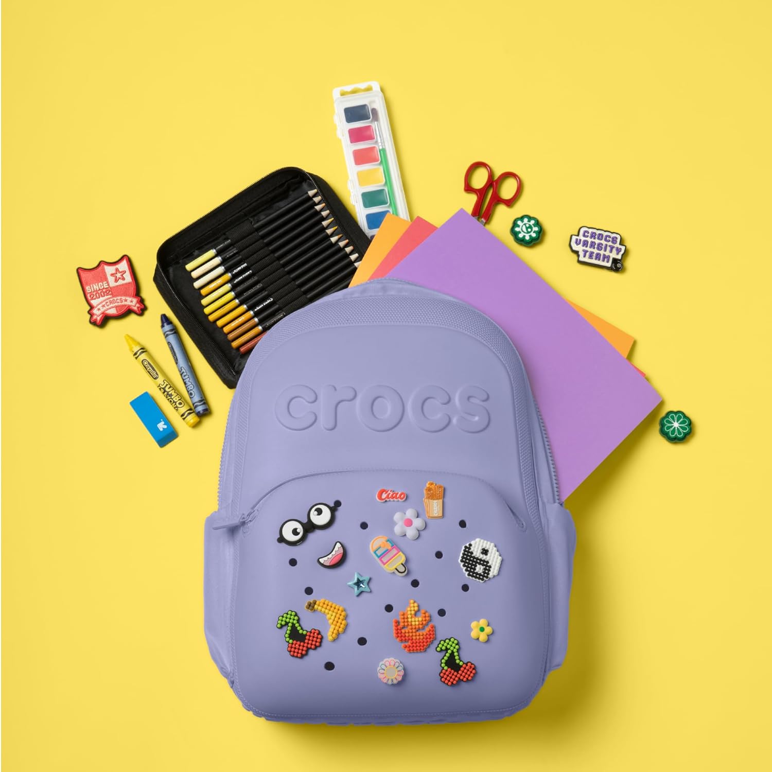 Crocs Classic Backpack, Personalize with Jibbitz Charms, Mystic Purple, One Size
