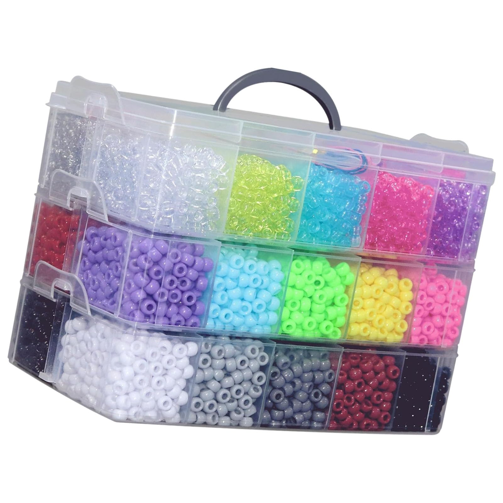 Kit de Perles à Grands Trous avec 30 Couleurs