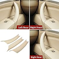 Vista 3 de Cubierta de manija de puerta compatible con BMW X5 Series E70/E70 LCI 2008-2013, BMW X6 Series E71/E72 2008-2014 (3 piezas) (beige)