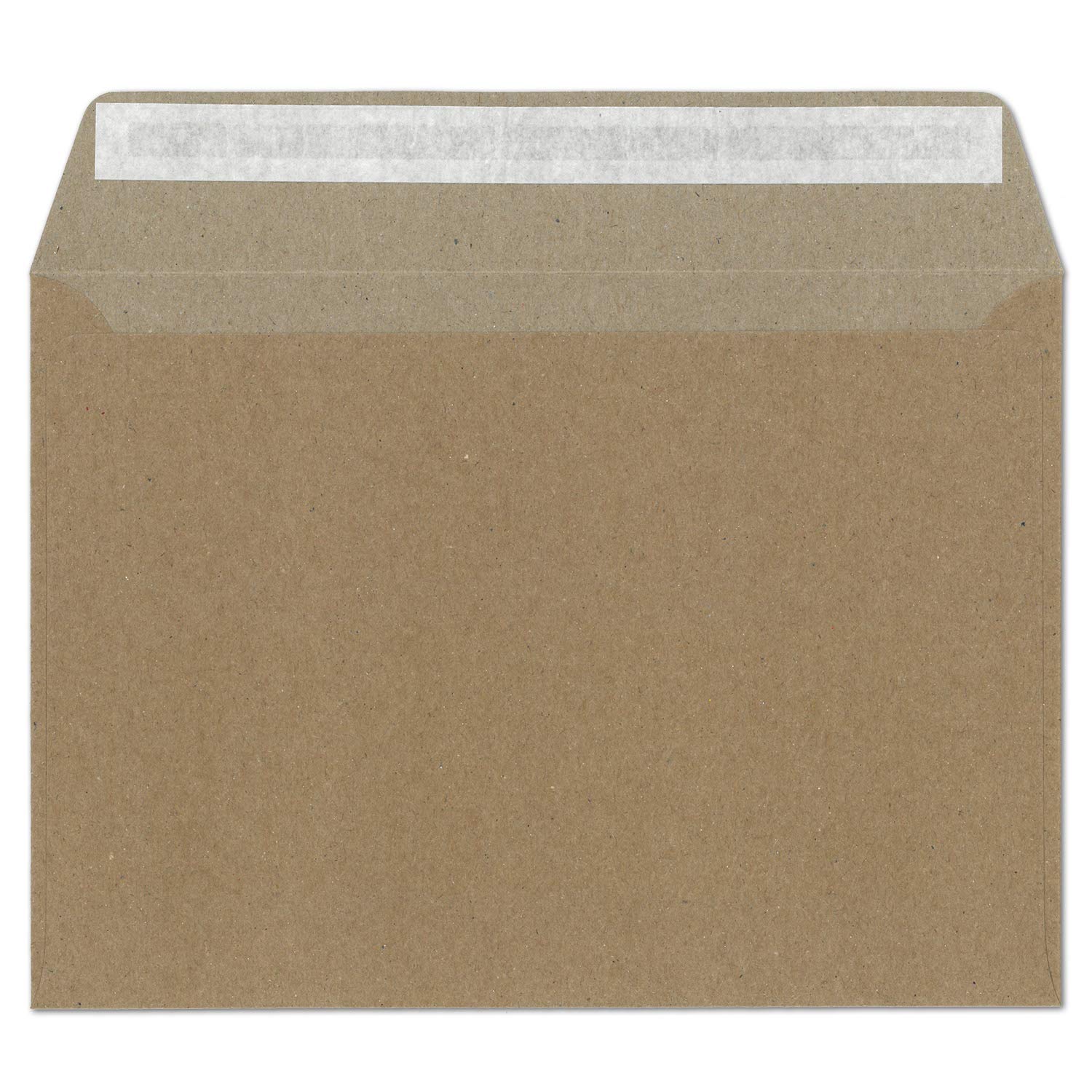 250x Vintage Brief-Umschläge DIN C5 Kraftpapier 140 gr - 229 x 162 mm - braun - innen grau - nachhaltiges Recyclingpapier - Haftklebung - UmWelt by GUSTAV NEUSER