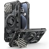 SUPCASE for iPhone 15 Pro Max Case with Camera Cover & Stand &lpar;UBMag XT&rpar; &lbrack;Compatible with MagSafe&rsqb; &lbrack;Built-in Kickstand&rsqb; &lbrack;Military-Grade Protection&rsqb; Heavy Duty Rugged Magnetic Phone Case&comma; Shadow