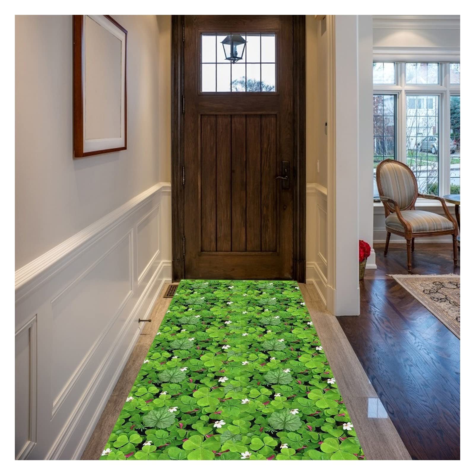 CAIJUN Hallway Runner Rug, Kitchen Hall Microfiber Carpet with Non-slip Backing, Soft Surface Floor Mat Reduce Noise, Washable, 49 Sizes, Customizable (Color : A, Size : 1.3x2m)