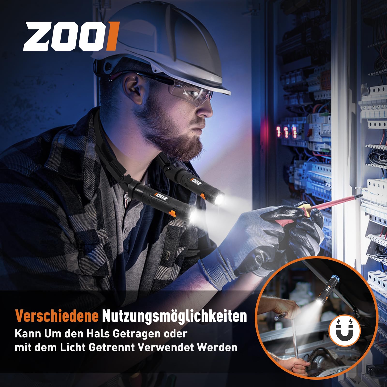 ZOOI Geschenke für Männer, Abnehmbare Magnetische Leselampe Halslampe, Geburtstagsgeschenk Gadgets für Männer Geschenke, Papa Geschenk Nackenlampe Camping Gadgets Jahrestag Geschenk für Ihn