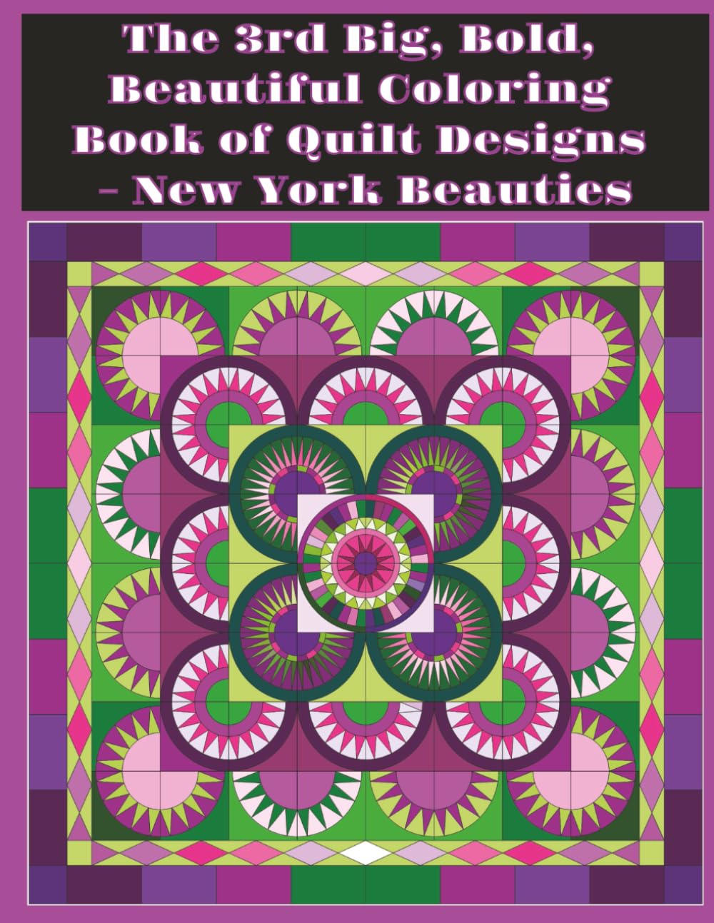 The 3rd Big, Bold, Beautiful Coloring Book of Quilt Designs - New York Beauties: Sixty Plus Intricate Quilt Designs and Blocks with Colored Examples - ... Tricks (Focused Quilt Designs for Coloring)