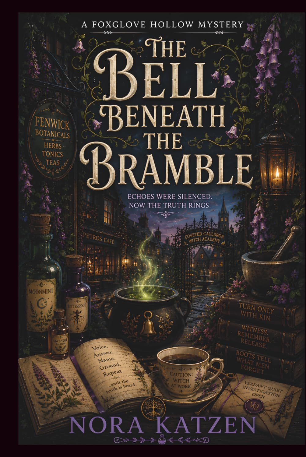 The Bell Beneath the Bramble: A Cozy Paranormal Witch Mystery with Magical Academia, Botanical Secrets, Hidden Records, and Slow-Burn Mystery Romance (The Foxglove Hollow Mysteries)