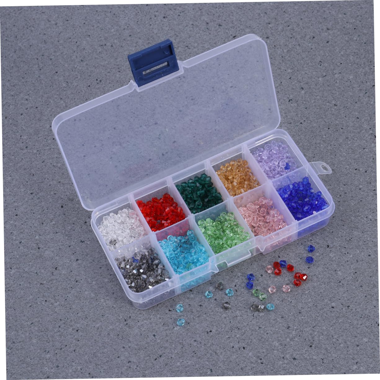 TEHAUX 3000stücke Farben Rhombus Glasperlen Mit Aufbewahrungsbox Für Schmuckherstellung Bastelbedarf Für Armbänder Und Halsketten