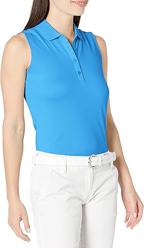 Callaway Polo de golf Opti-Dri sin mangas para mujer con protección solar de bloqueo UV, ajuste flexible, ropa de rendimiento para mujer