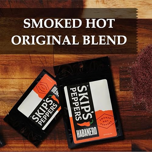 Miniatura 6 de Skips Peppers - Mezcla de Habanero, 0.85 oz - Habanero molido de pimientos ahumados, lleno de calor, perfecto para recetas de chile, pescado,