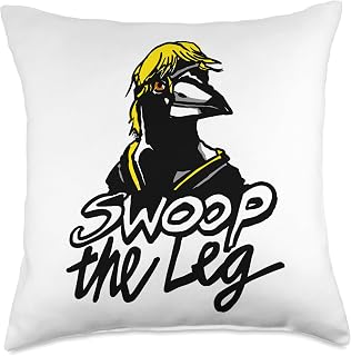 Swooping Magpie Merch Funny Karate Australian Magpie Throw Pillow, 18x18, Multicolor