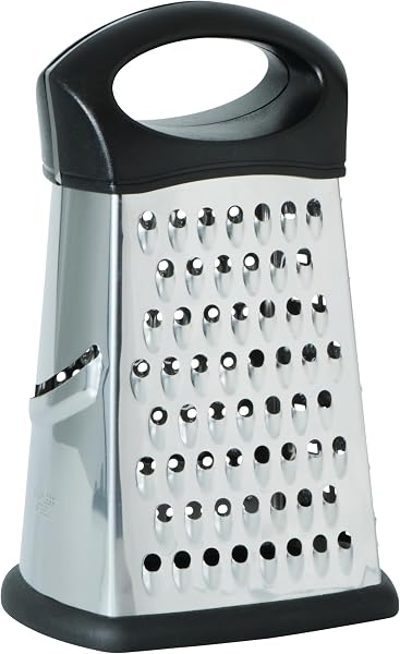 Avanti 4 Sided Stainless Steel Box Grater Silver/Black - 1