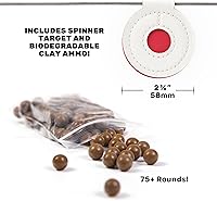 Vista 2 de SimpleShot Scout LT - Tirachinas personalizable con objetivo, munición de arcilla de 100 quilates y 2 bandas para disparos profesionales y potentes