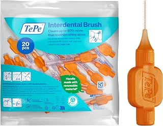 Interdental Brush, Original, Orange, 0.45mm/ISO 1, 20pcs, Plaque Removal, efficient Clean Between the Teeth, Tooth Floss, for Narrow Gaps