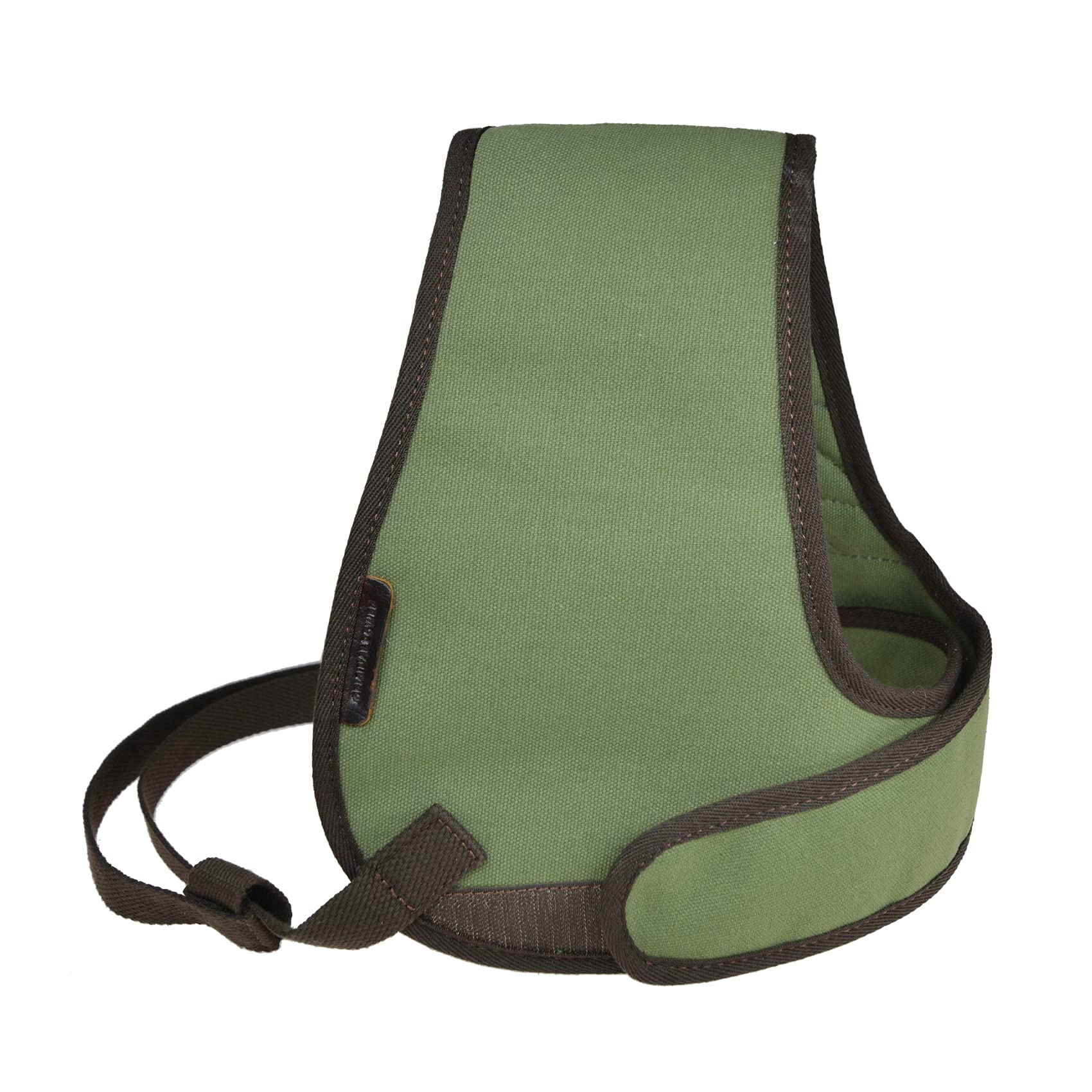 WAYNE'S DOG Leder Canvas Shooting Recoil Shields with Durable Construction, Solid Fit and Padding for Range, Shooting, Hunting (Green)
