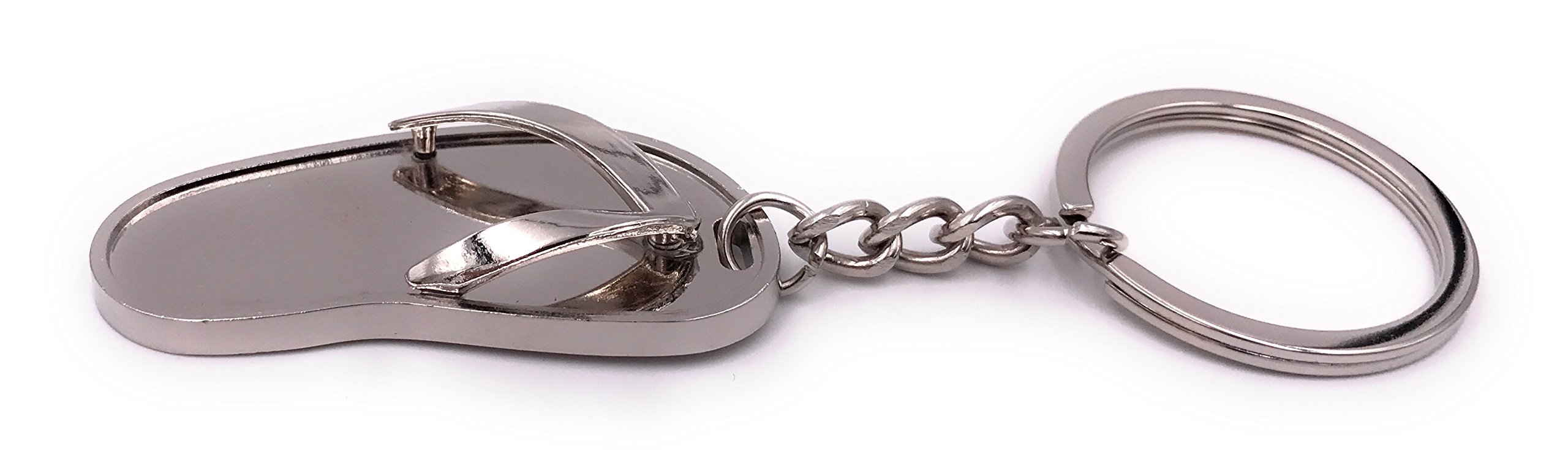 H-Customs Flip-Flop Flip Flop Sandal Silver Keychain Pendant