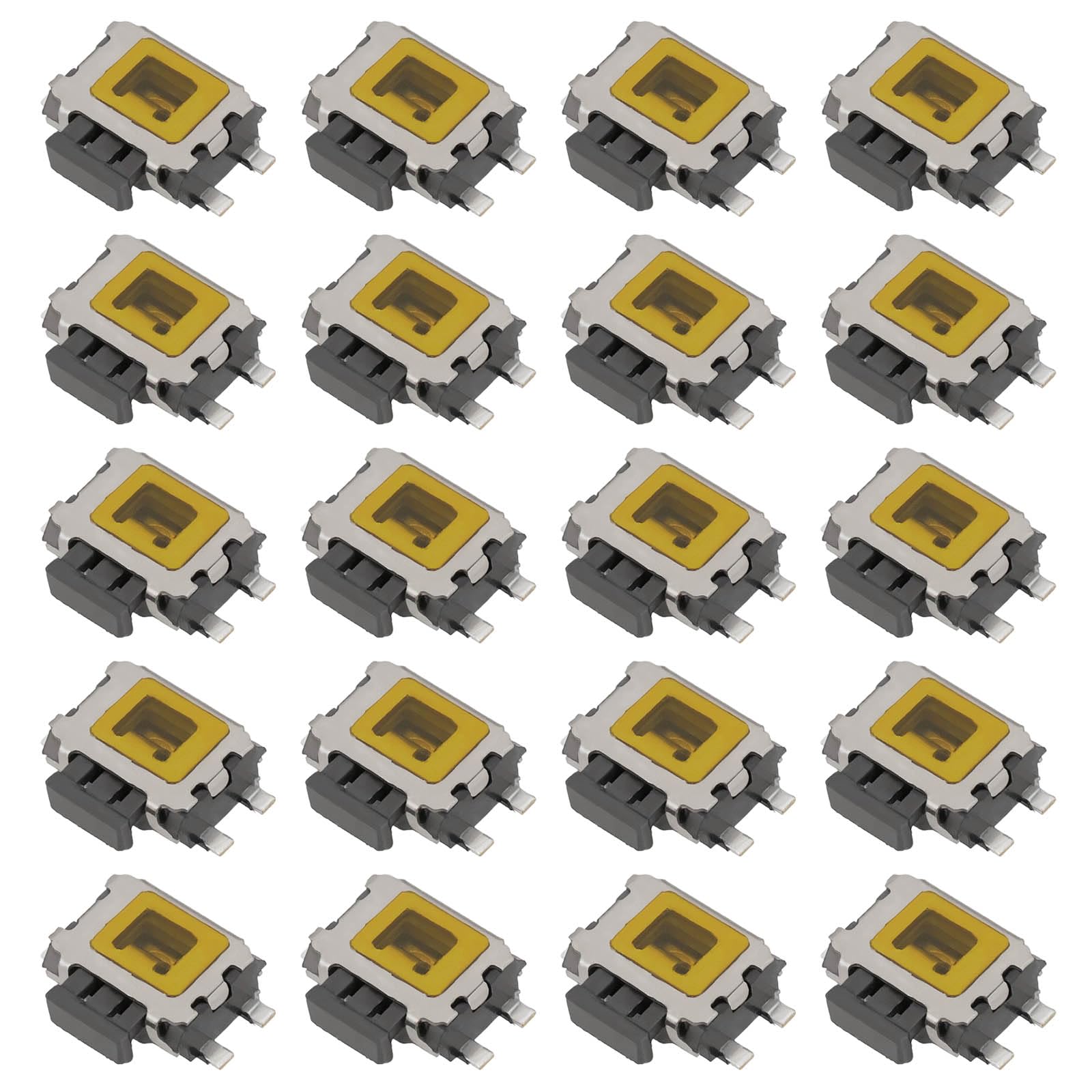 eMagTech 20pcs 4 Pin SMT SMD Side Tact Tactile Push Button Switch Mount 4.7x3.5x1.6mm SMD Turtle Switch Surface Mount Button Switch 0.1A/5V