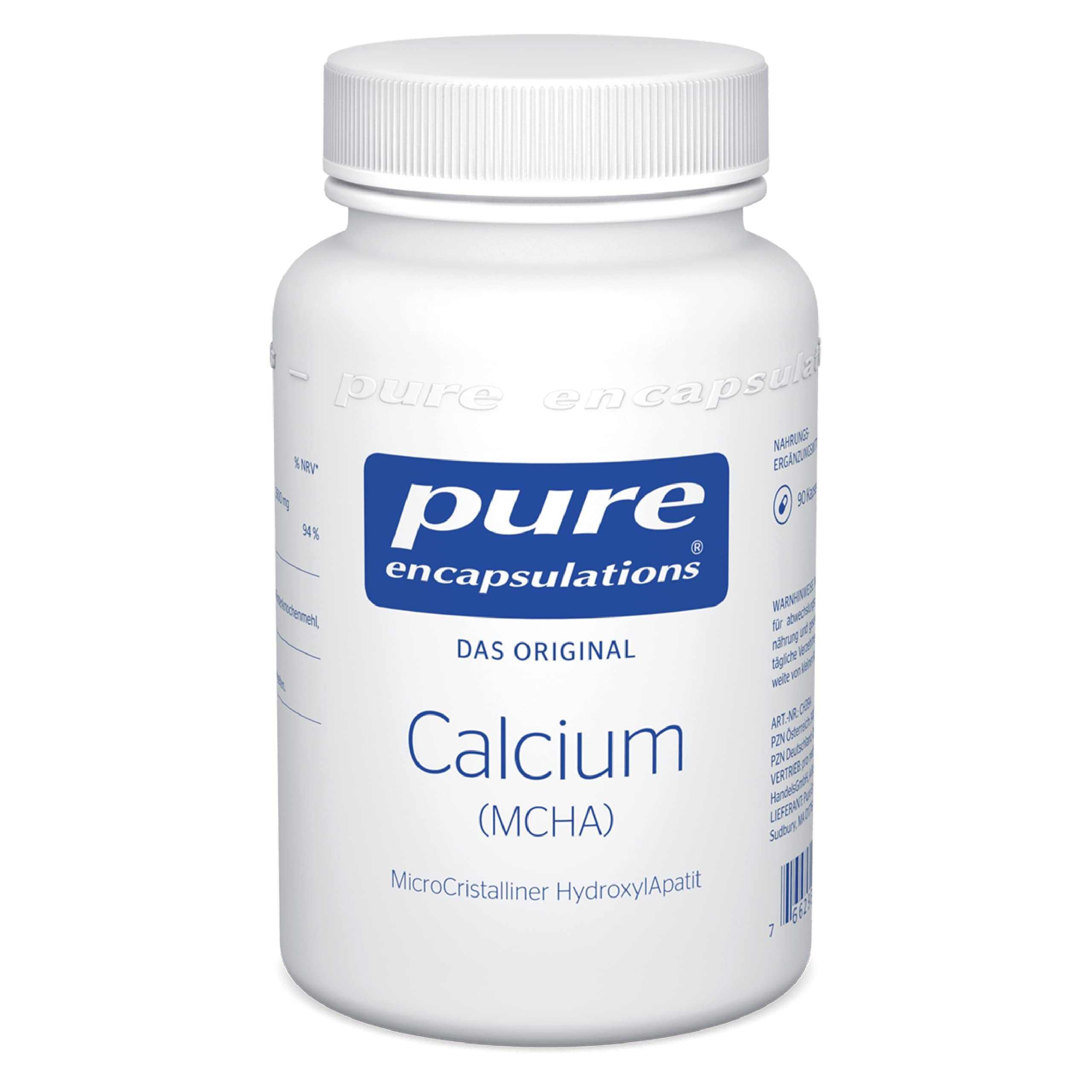 Pure Encapsulations - Calcium MCHA - Mineralstoffe zur Unterstützung der Knochen und Zähne - 90 Kapseln
