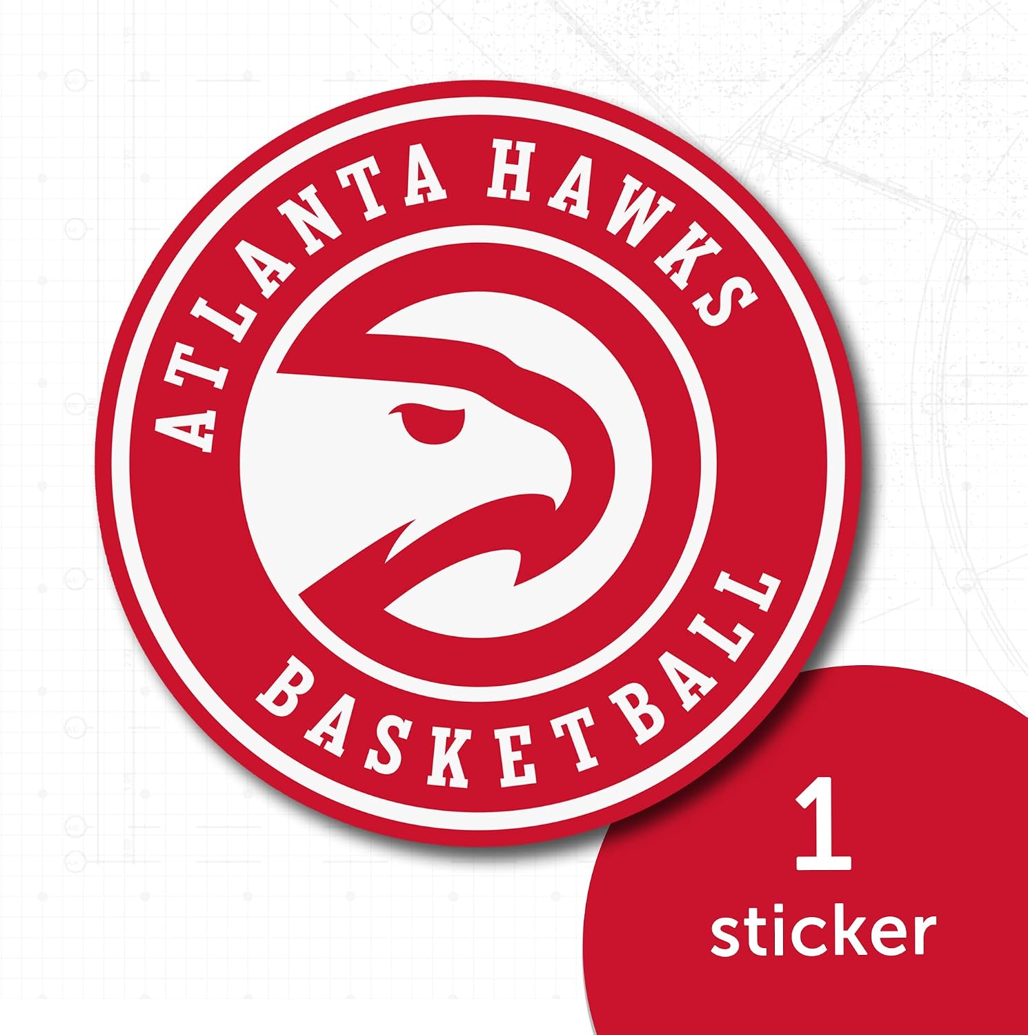 Desert Cactus Atlanta Hawks Sticker NBA Officially Licensed Vinyl Decal Laptop Water Bottle Car Scrapbook (Individual 2)
