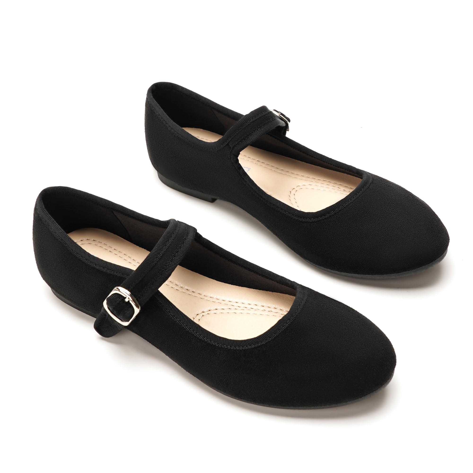 GLAMORA Mary Janes Femme Ballerines à Bride Chaussures Plates Confort Élégantes Bout Rond Bride Réglable Semelle Souple Antidérapante Style Classique Léger Chaussures Femme Quotidiennes