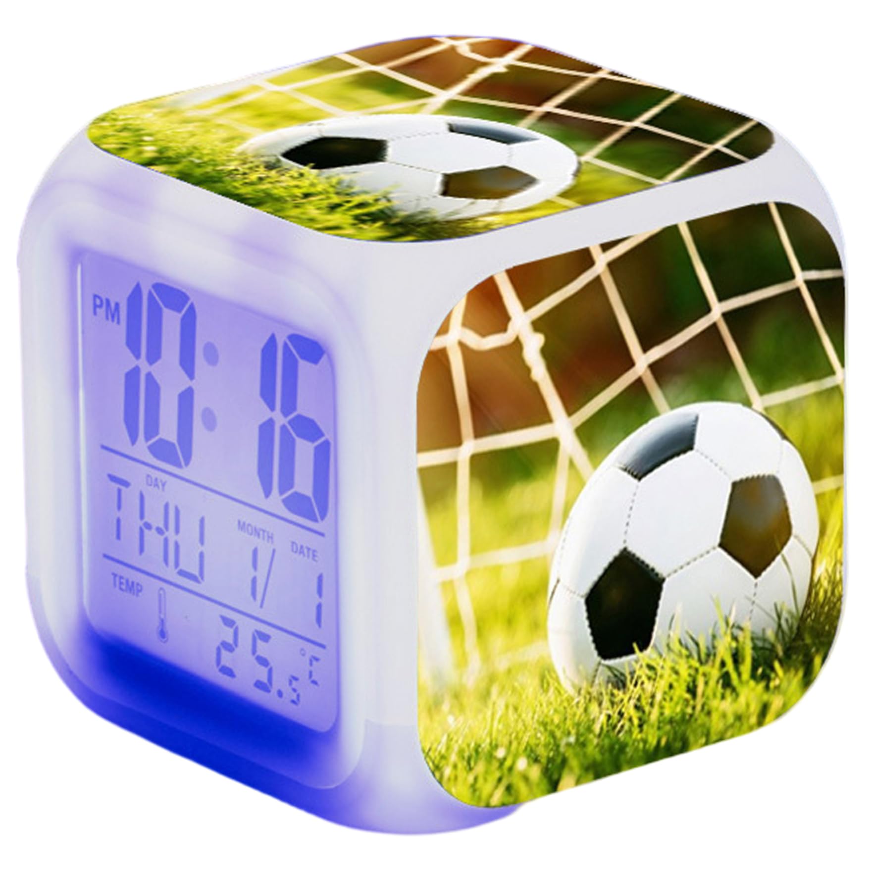Cubo de Reloj Despertador Temático para Regalo Infantil con Luces LED y Alarma de Repetición