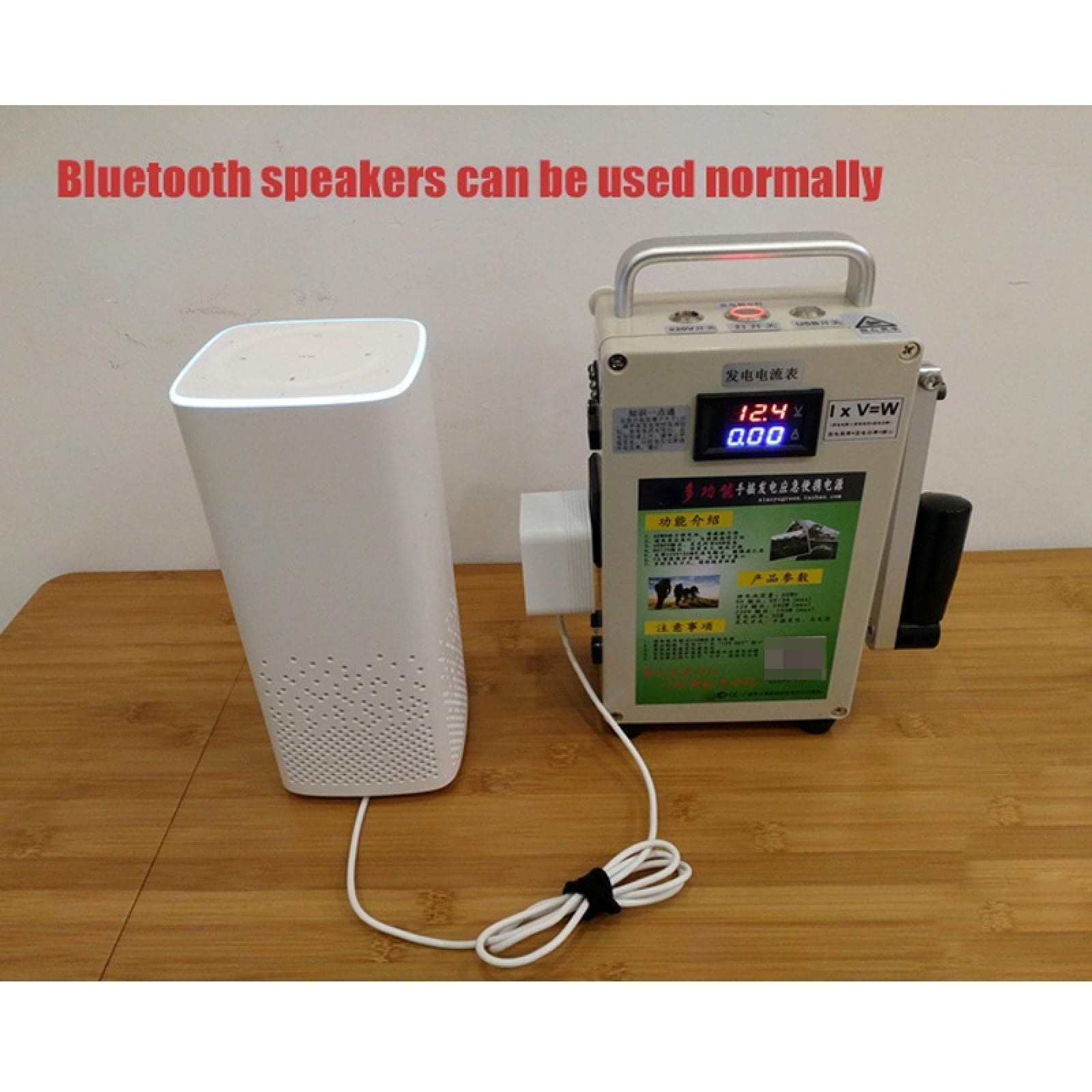 Générateur à Manivelle Portable Lyrlody - Puissance Max 20W - Recharge USB - Pour Urgences Et Plein Air