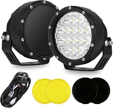 BIGLION.X 5 Inch Round Offroad Lights 2PCS 160W LED Spot Beam Light LED Work Light Driving Light Fog Light for Truck 4x4 Pickup SUV ATV UTV