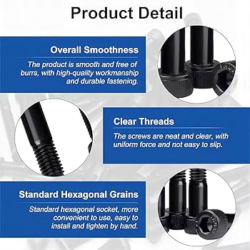 六角穴付き M8x35 ソケットキャップスクリュー 100個 現場屋さん 六角穴付ボルト 黒 M8×25ミリ 材質：SCM435 強度