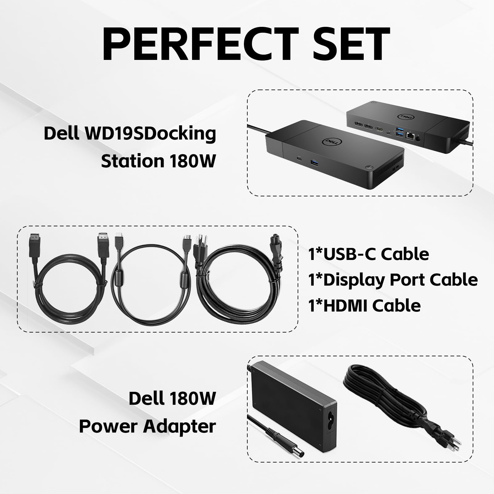 Dell WD19S 180W Docking Station, Performance Dock WD19S - 3 Year