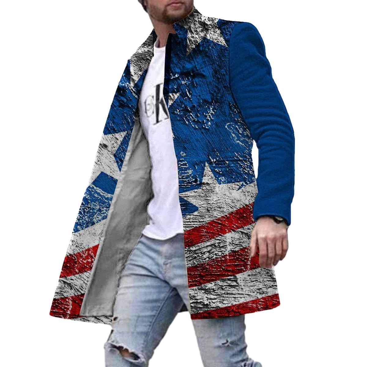 Manteau tweed hommes casual chic au fini unique imprimé automne