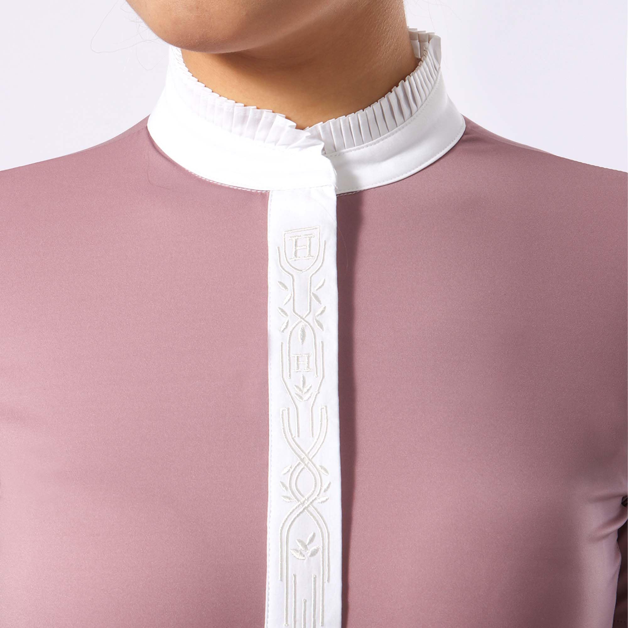 Harrison Howard Camiseta de equitación de manga corta para mujer