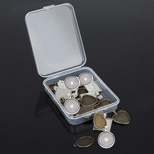 Miniatura 8 de HOMEIDOL Kit de moldes de joyería de resina para hacer bandejas colgantes con 30 colgantes de metal de 5 estilos y 1 molde de fundición de epoxi de