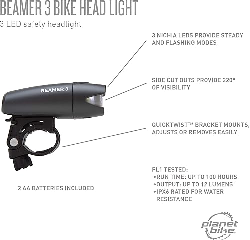 Miniatura 9 de Planet Bike Faro delantero de bicicleta Beamer 3