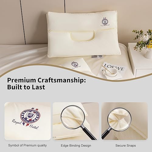 Miniatura 6 de YOUPI Almohada cervical para el cuello para dormir, almohada de cama de diseño ergonómico para dormir de lado, espalda, estómago, almohada de apoyo
