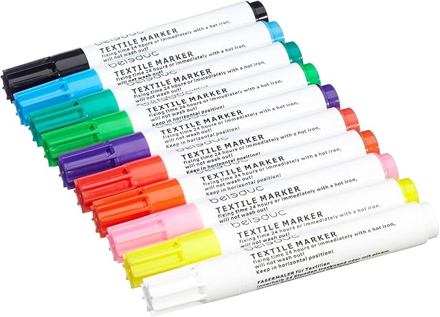 Pack of 10 fabric pens