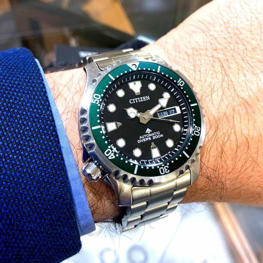 Citizen Herren Analog Automatik Uhr mit Edelstahl Armband NY0084-89EE | Automatik | Keine Batterie Nötig | Kristallglas | 20 bar Wasserdicht | 42 Stunden Gangreserve | Tag/Datum | Edelstahlband
