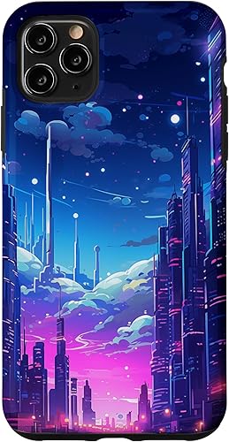 Miniatura 11 de iPhone XR Synthwave City At Night Vaporwave Retrowave Case
