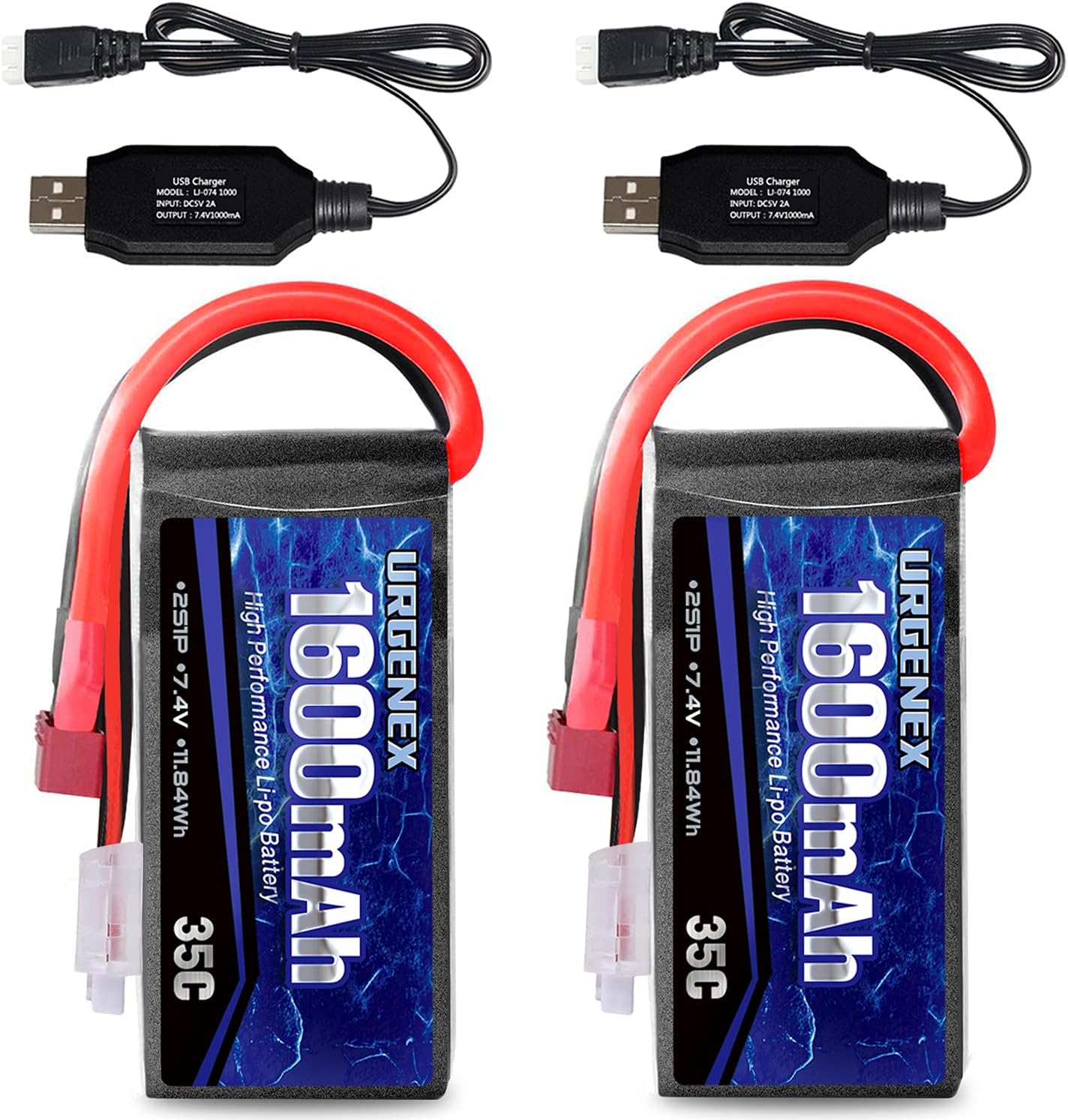 URGENEX 2S Lipo Battery 7.4v Lipo