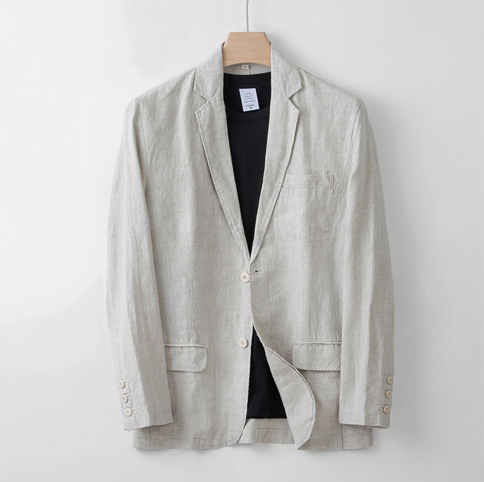 Sakko Herren, Anzug Herren Slim Fit, Blazer Einfaches Jackett Anzüge & Sakkos Für Herren Übergröße Revers Freizeitanzug Klassisch Anzugjacken Mit Taschen Und Knöpfen Sommer Jacke Herren Leicht Sakko