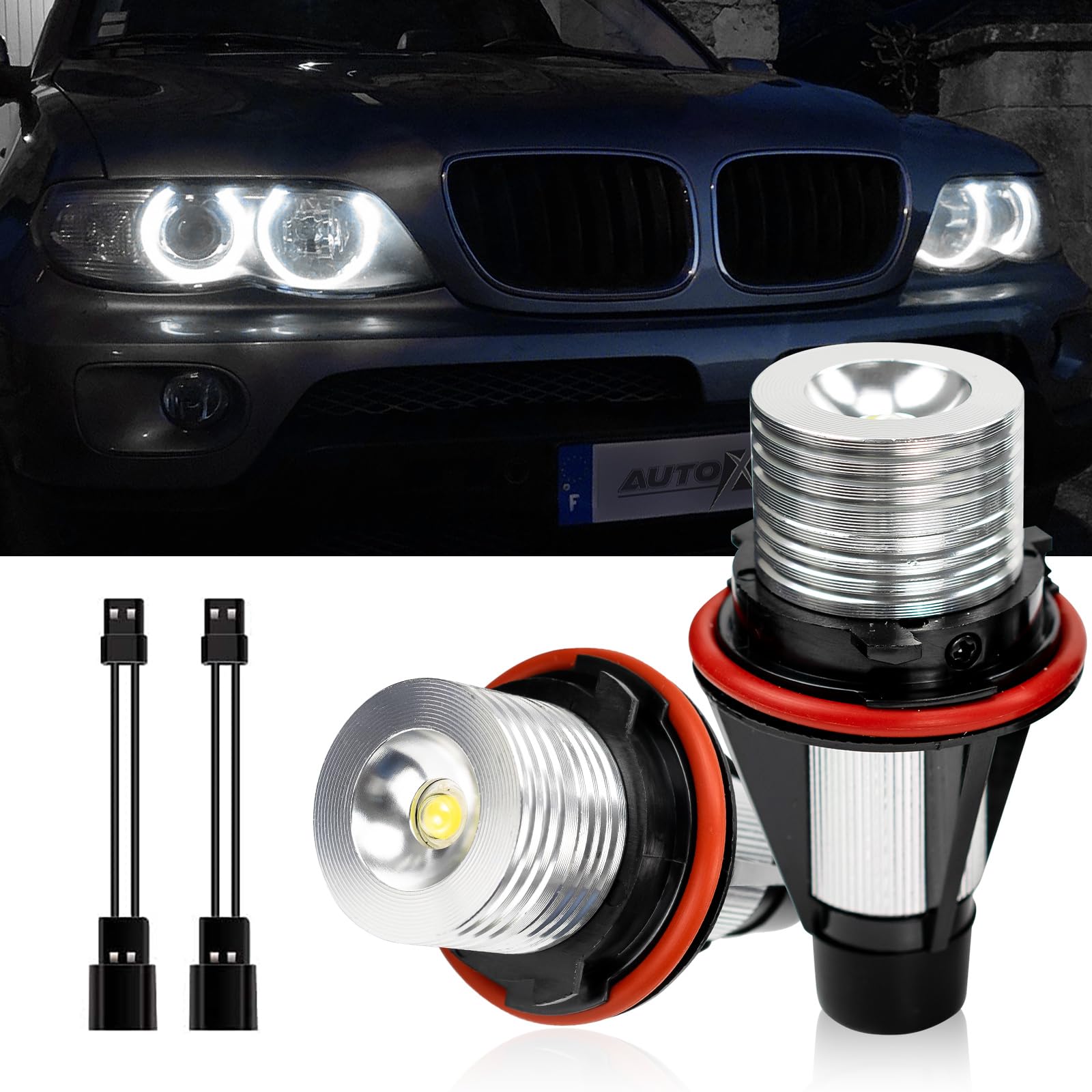 AUTOXBERT 2 pezzi Angel Eyes per BMW E39 E60 E61 E87 E83 X3 E53 X5 E63 E64 E65 E66